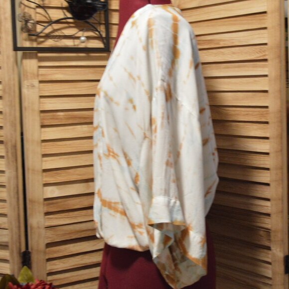 Young Fabulous Broke M Goldish Brown Tie Dye Crossover Front Top - Picture 4 of 8